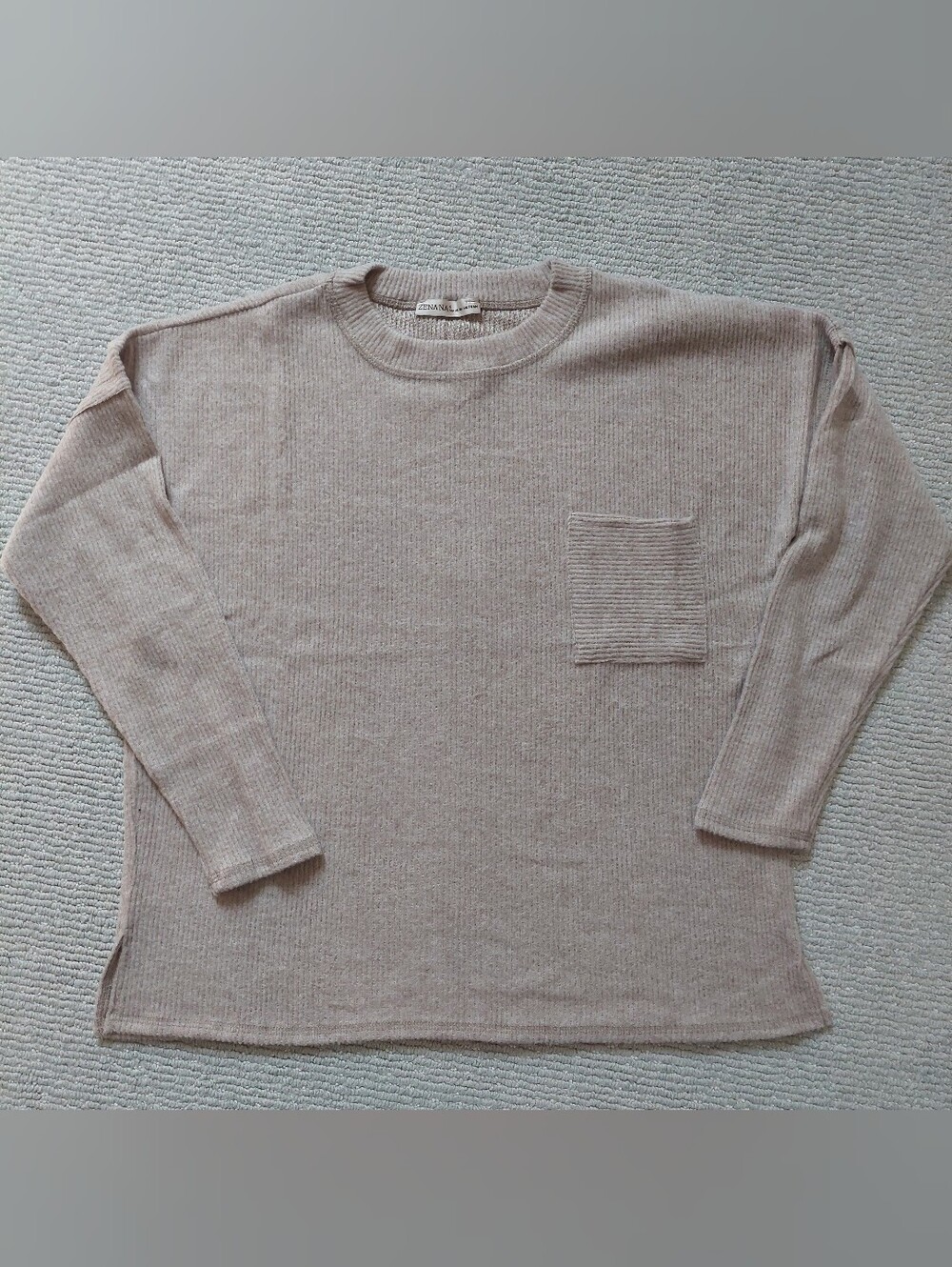 Zenana Long Sleeve Oatmeal Cozy Sweater